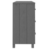 Credenza HAMAR Grigio Scuro 113x40x80 cm Legno Massello di Pino