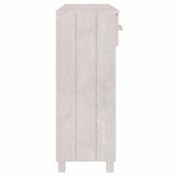 Tavolo Consolle Bianco 90x35x90 cm Legno Massello di Pino
