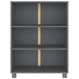 Libreria HAMAR Grigio Scuro 85x35x112 cm Legno Massello di Pino