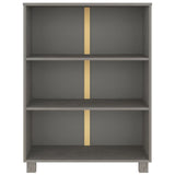 Libreria HAMAR Grigio Chiaro 85x35x112cm Legno Massello di Pino