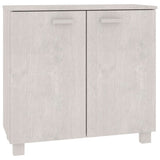 Credenza HAMAR Bianca 85x35x80 cm in Legno Massello di Pino