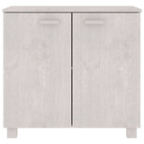 Credenza HAMAR Bianca 85x35x80 cm in Legno Massello di Pino