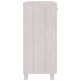 Credenza HAMAR Bianca 85x35x80 cm in Legno Massello di Pino