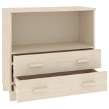 Credenza HAMAR ambra 85x35x80 cm in Legno Massello di Pino