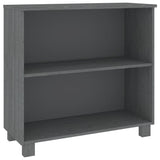 Credenza HAMAR Grigio Scuro 85x35x80 cm Legno Massello di Pino