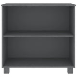 Credenza HAMAR Grigio Scuro 85x35x80 cm Legno Massello di Pino