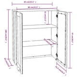 Piano Credenza HAMAR ambra 85x35x100 cm Legno Massello di Pino