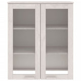 Piano Credenza HAMAR Bianco 85x35x100 cm Legno Massello di Pino