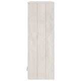 Piano Credenza HAMAR Bianco 85x35x100 cm Legno Massello di Pino