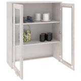 Piano Credenza HAMAR Bianco 85x35x100 cm Legno Massello di Pino