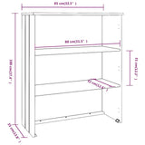 Piano Credenza HAMAR Grigio Chiaro 85x35x100 cm Legno di Pino