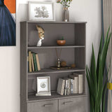 Piano Credenza HAMAR Grigio Chiaro 85x35x100 cm Legno di Pino