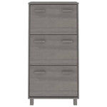 Scarpiera HAMAR Grigio Chiaro 59,5x35x117 cm in Legno di Pino