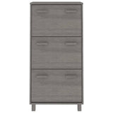 Scarpiera HAMAR Grigio Chiaro 59,5x35x117 cm in Legno di Pino