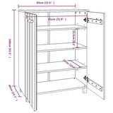 Scarpiera HAMAR ambra 85x40x108 cm in Legno Massello di Pino