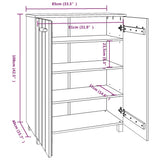 Scarpiera HAMAR Grigio Chiaro 85x40x108 cm in Legno di Pino