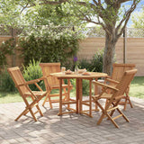 Set da Pranzo Pieghevole per Esterni 5pz Legno Massello di Teak