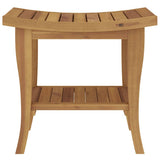 Tavolino da Bagno 50x35x45 cm in Legno Massello di Teak