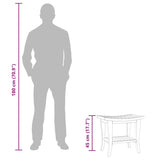 Tavolino da Bagno 50x35x45 cm in Legno Massello di Teak