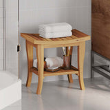 Tavolino da Bagno 50x35x45 cm in Legno Massello di Teak