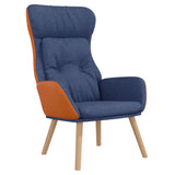 Poltrona Rilassante Blu in Tessuto e PVC
