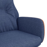 Poltrona Rilassante Blu in Tessuto e PVC