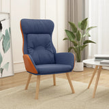 Poltrona Rilassante Blu in Tessuto e PVC