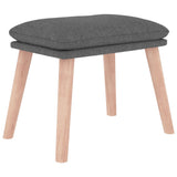 Poggiapiedi Grigio Chiaro 45x29,5x35 cm in Tessuto