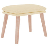 Poggiapiedi Crema 45x29,5x35 cm in Tessuto