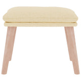 Poggiapiedi Crema 45x29,5x35 cm in Tessuto
