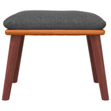 Sgabello Grigio Scuro 45x29,5x35 cm in Tessuto e Similpelle