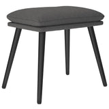 Poggiapiedi Grigio Scuro 45x29,5x35 cm in Tessuto