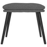 Poggiapiedi Grigio Scuro 45x29,5x35 cm in Tessuto