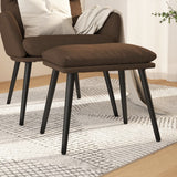 Poggiapiedi Marrone 45x29,5x35 cm in Tessuto