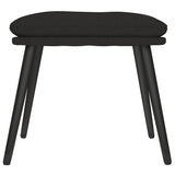 Poggiapiedi Nero 45x29,5x35 cm in Tessuto