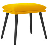 Poggiapiedi Giallo Senape 45x29,5x35 cm in Velluto