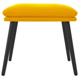 Poggiapiedi Giallo Senape 45x29,5x35 cm in Velluto