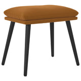 Poggiapiedi Marrone 45x29,5x35 cm in Velluto