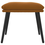 Poggiapiedi Marrone 45x29,5x35 cm in Velluto