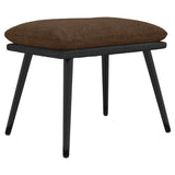 Poggiapiedi Marrone 45x29,5x35 cm in Tessuto e Similpelle