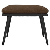 Poggiapiedi Marrone 45x29,5x35 cm in Tessuto e Similpelle