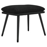 Poggiapiedi Nero 45x29,5x35 cm in Tessuto e Similpelle