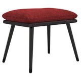 Sgabello Rosso Vino 45x29,5x35 cm in Tessuto e Similpelle