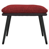 Sgabello Rosso Vino 45x29,5x35 cm in Tessuto e Similpelle
