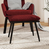 Sgabello Rosso Vino 45x29,5x35 cm in Tessuto e Similpelle