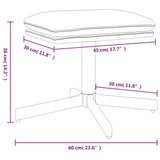 Poggiapiedi Marrone 60x60x36 cm in Velluto