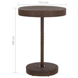 Set da Bar da Giardino 5 pz con Cuscini in Polyrattan Marrone
