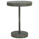 Set da Bar da Giardino 5 pz con Cuscini in Polyrattan Grigio