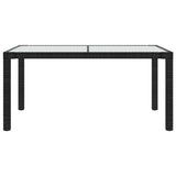 Set da Pranzo da Giardino 5 pz con Cuscini in Polyrattan Nero