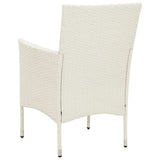 Set Mobili da Giardino 5 pz con Cuscini in Polyrattan Bianco